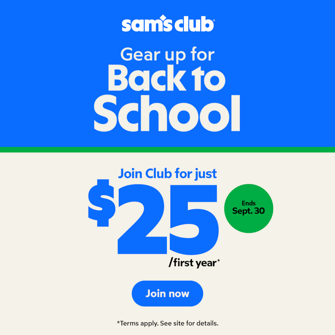 Sam's Club One Year Membership w/One Extra Complimentary Membership