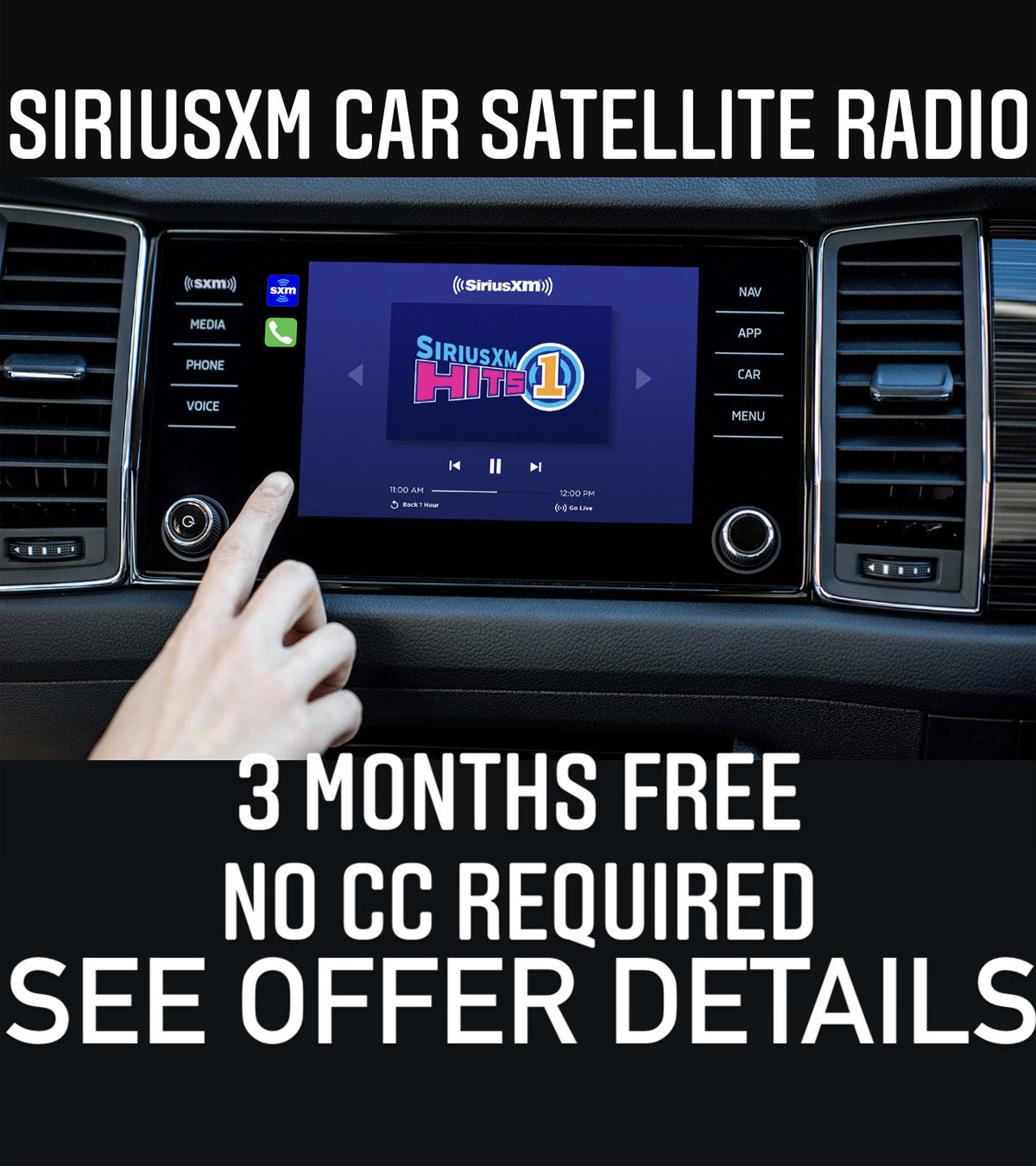 3 Months of Sirius XM Radio Trial Subscription